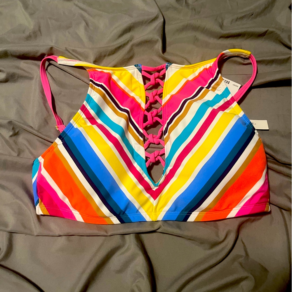 NWT bleu/rod beattie bikini top size 8